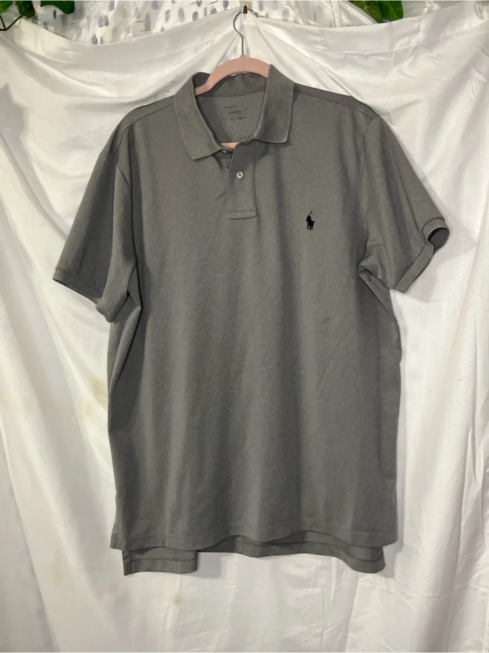 Polo by Ralph Lauren Men's Slate Gray Polo with Navy Pony